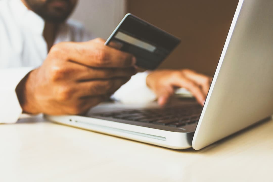 Online store on a laptop